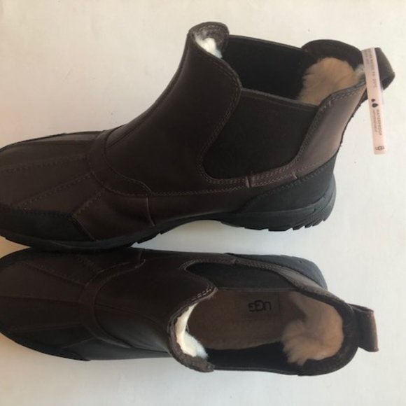 UGG Butte Chelsea waterproof fur leather boot. Cold weather boots. Size: 11, 12 - Picture 15 of 16